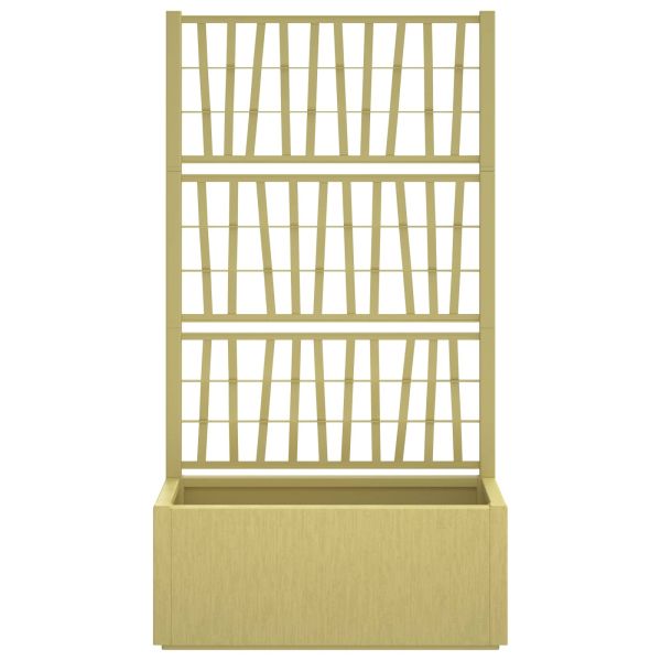 Градинска саксия с решетка Зелен 80 x 36 x 140 см ПП