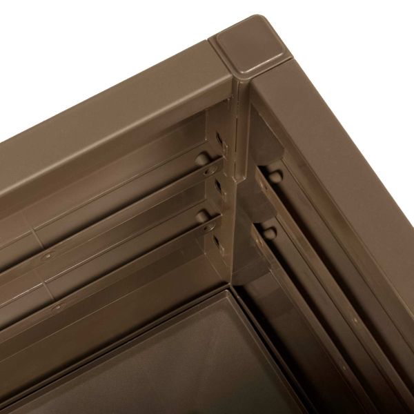 Кутия за цветя в градината Кафяво 80 x 36 x 35 см ПП