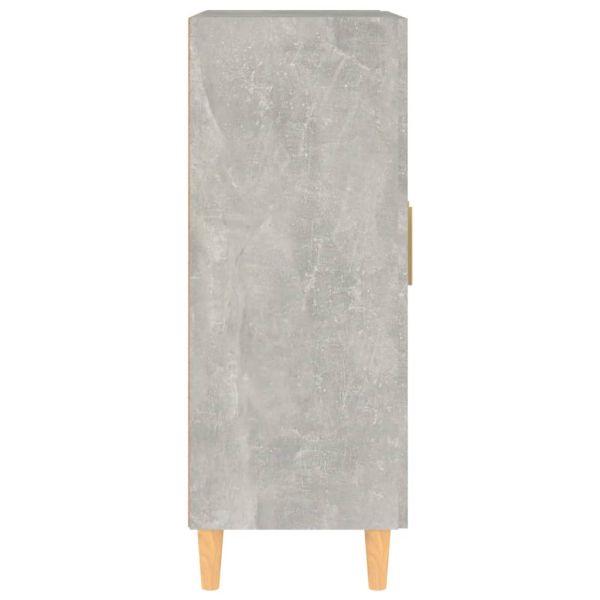 Сайдборд, бетонно сив, 69,5x34x90 см, инженерно дърво