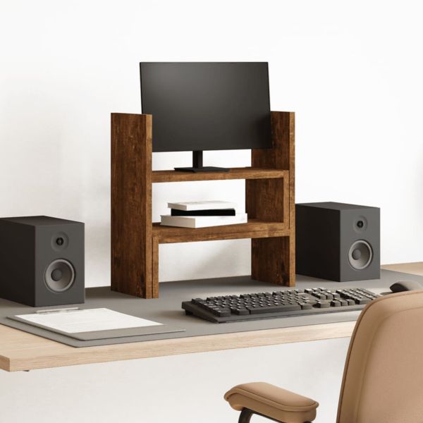 Органайзер за бюро, опушен дъб, 40x17x41 см, инженерно дърво