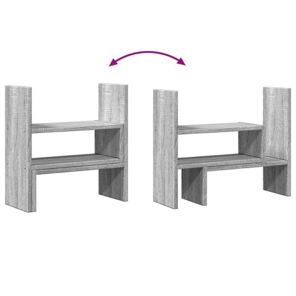 Органайзер за бюро, сив сонома, 40x17x41 см, инженерно дърво