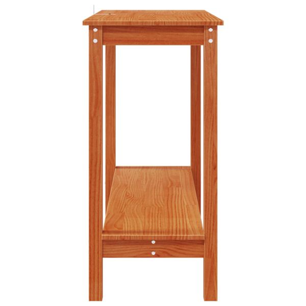 Конзолна маса Восъчен Кафяв 110 x 40 x 80 см Масивна боровина