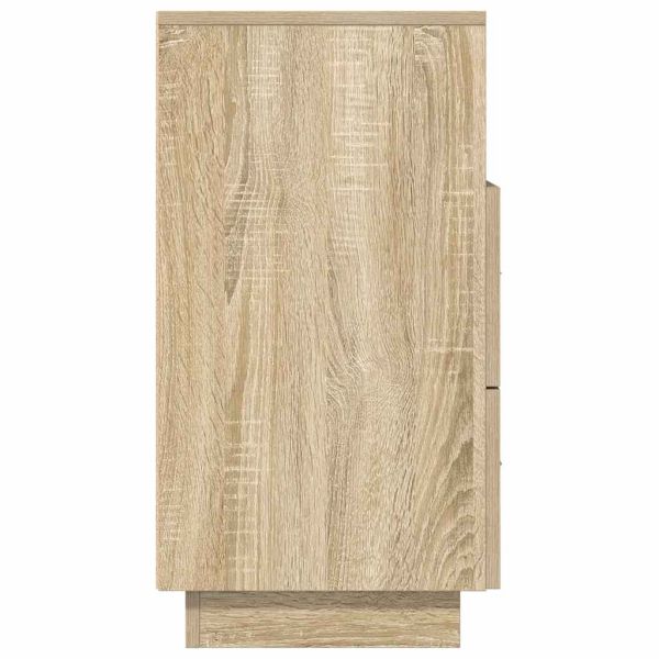 Нощни шкафчета, 2 бр, с 2 чекмеджета, дъб сонома, 36x36x68 см