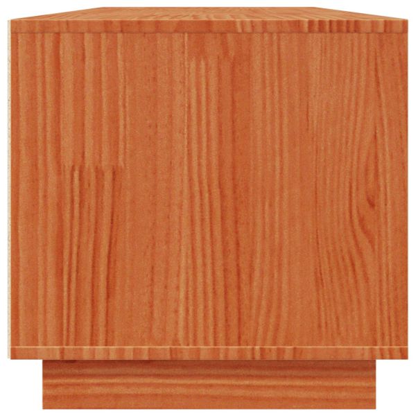 ТВ шкаф Восъчен Кафяв 140 x 40 x 40 см Масивна боровина