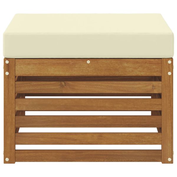 Външна табуретка Солидно акациево дърво Естествен