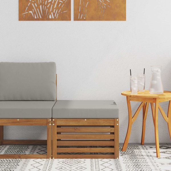 Външна табуретка Солидно акациево дърво Естествен