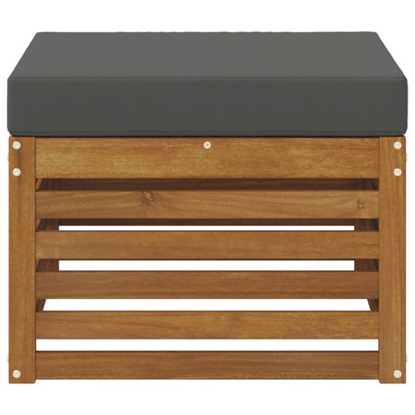 Външна табуретка Солидно акациево дърво Естествен