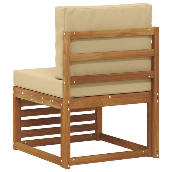 Среден диван за открито Солидно акациево дърво Естествен