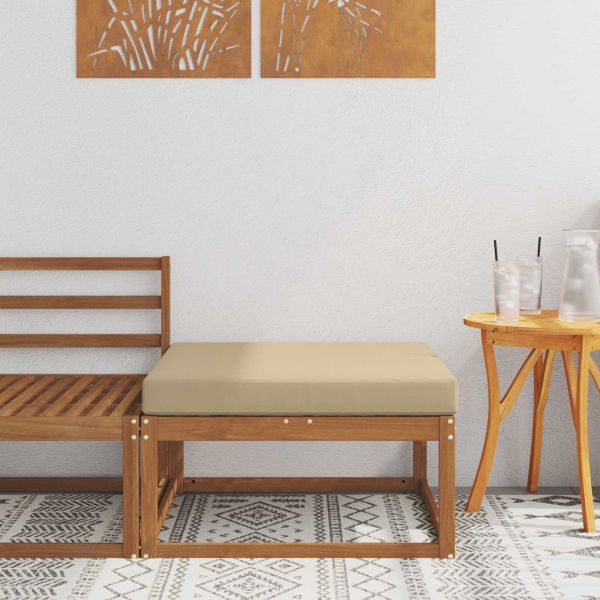 Външна табуретка Солидно акациево дърво Естествен