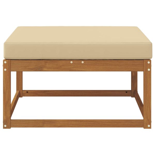 Външна табуретка Солидно акациево дърво Естествен