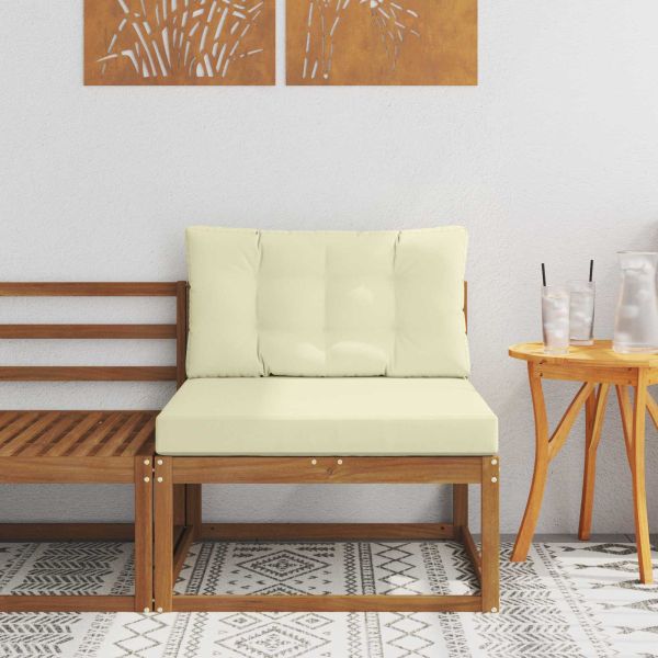 Среден диван за открито Солидно акациево дърво Естествен