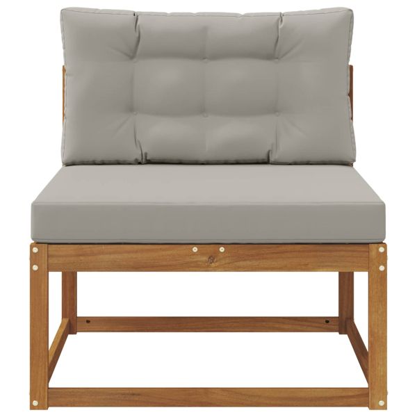 Среден диван за открито Солидно акациево дърво Естествен