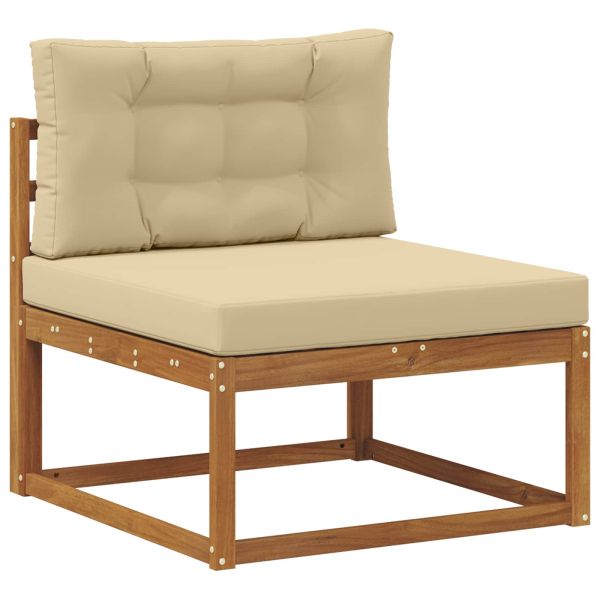 Среден диван за открито Солидно акациево дърво Естествен