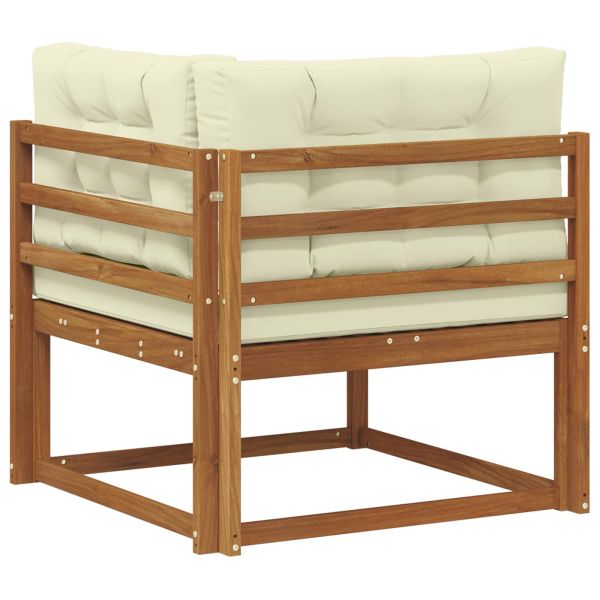 Ъглов диван за открито Солидно акациево дърво Естествен