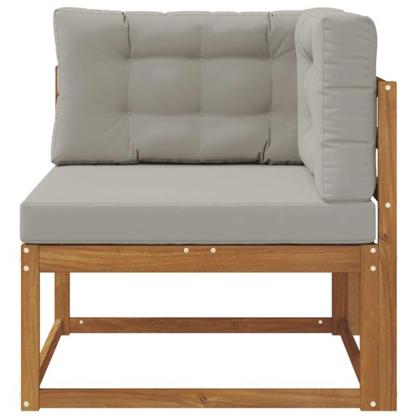 Ъглов диван за открито Солидно акациево дърво Естествен