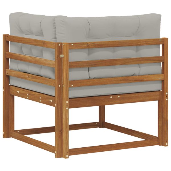 Ъглов диван за открито Солидно акациево дърво Естествен