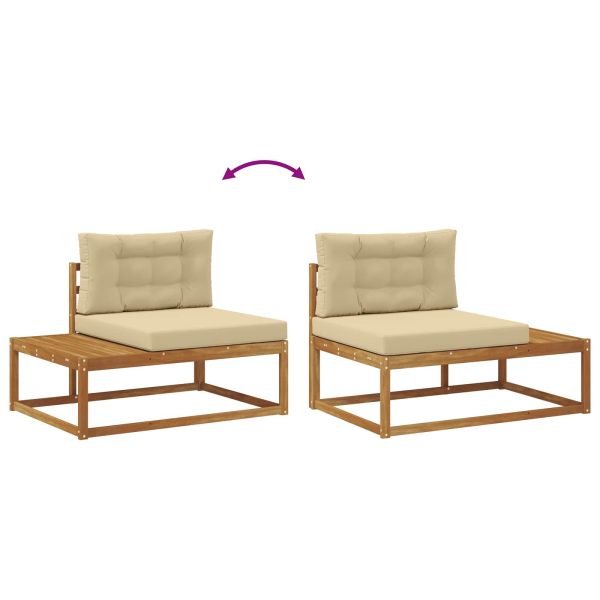 Външен край на диван с възглавница Естествен 115 x 83 x 73 см