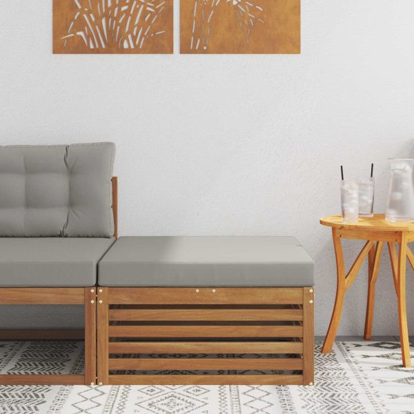 Външна табуретка Солидно акациево дърво Естествен