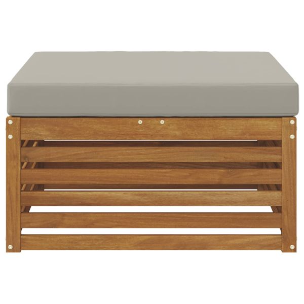 Външна табуретка Солидно акациево дърво Естествен