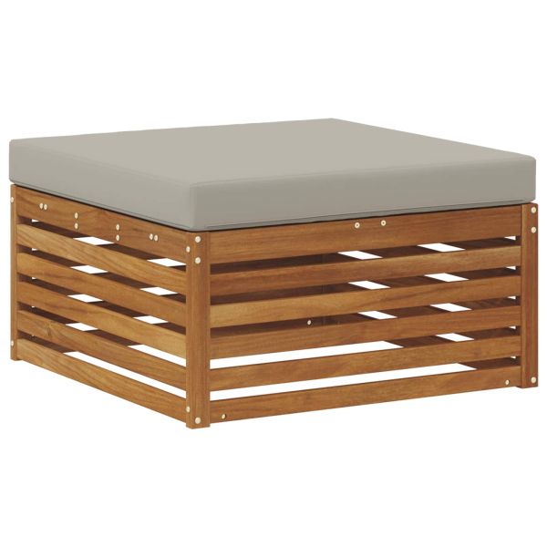 Външна табуретка Солидно акациево дърво Естествен