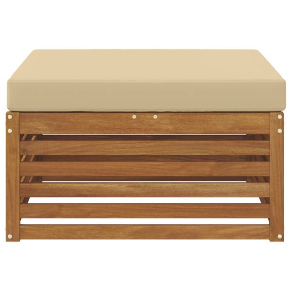 Външна табуретка Солидно акациево дърво Естествен