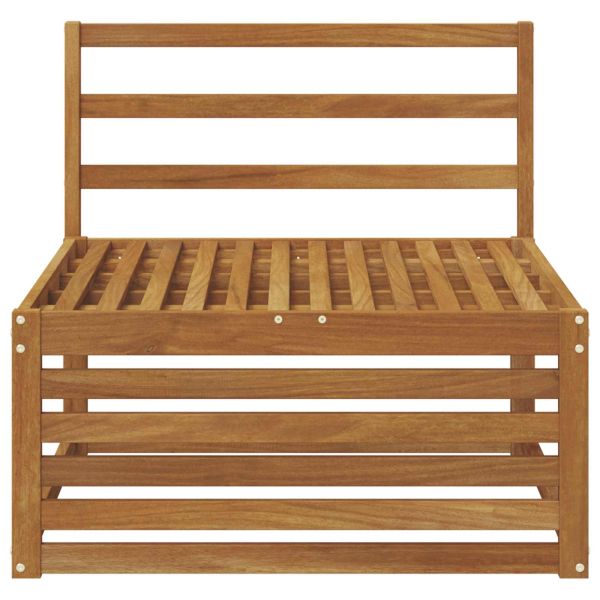 Среден диван за открито Солидно акациево дърво Естествен