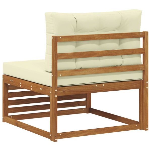 Външен среден диван Солидно акациево дърво Естествен