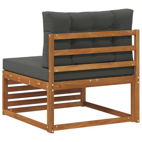 Външен среден диван Солидно акациево дърво Естествен