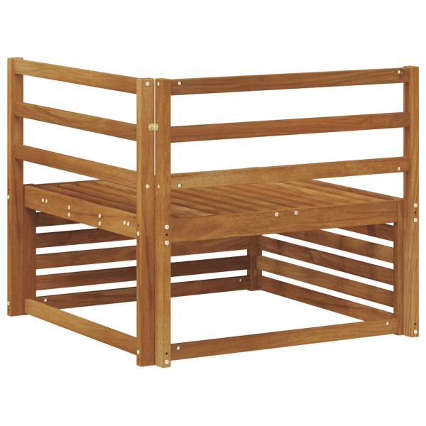 Ъглов диван за открито Солидно акациево дърво Естествен