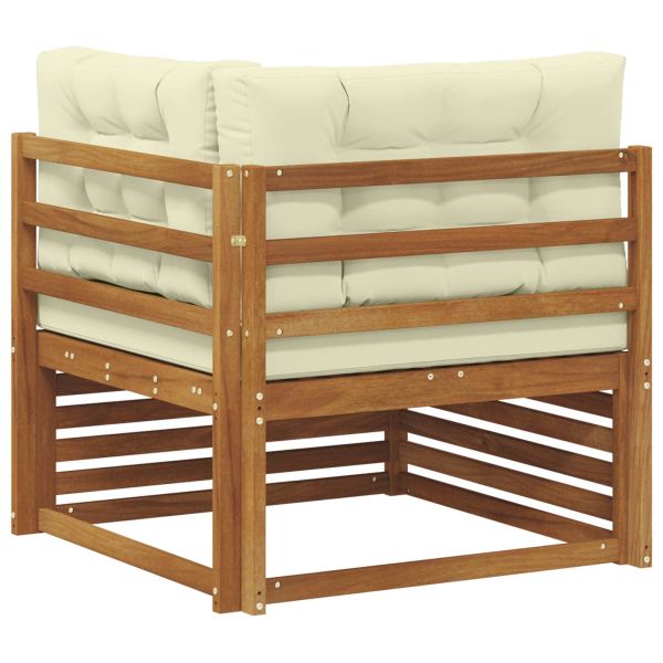 Ъглов диван за открито Солидно акациево дърво Естествен