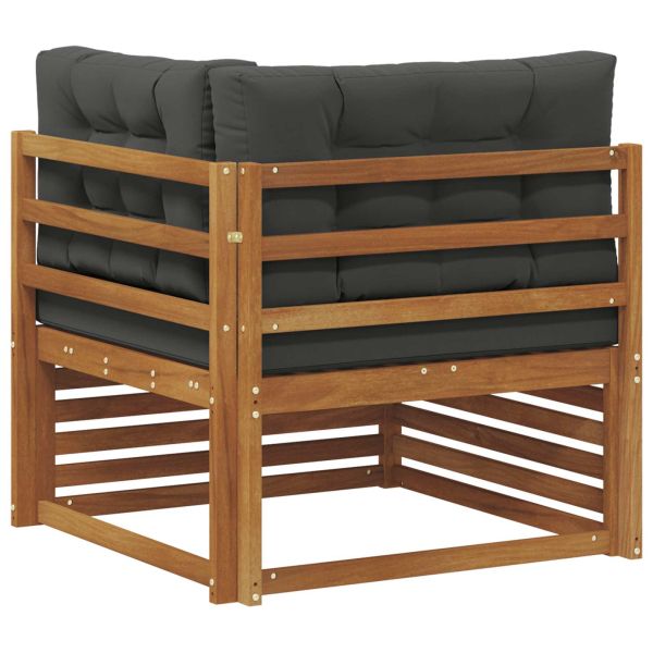 Ъглов диван за открито Солидно акациево дърво Естествен