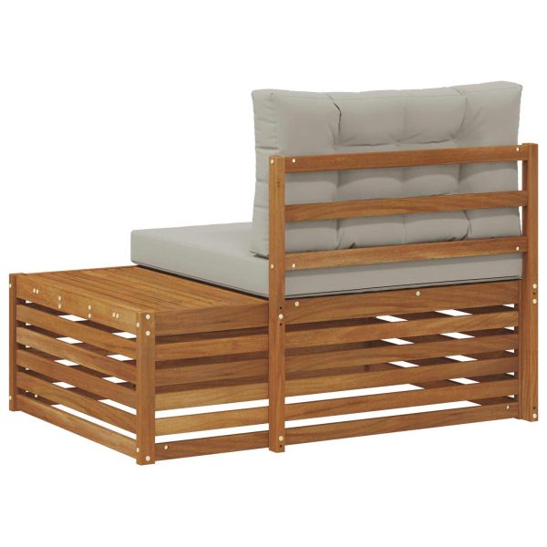 Външен край на диван 3 Брой Естествено и светло сиво