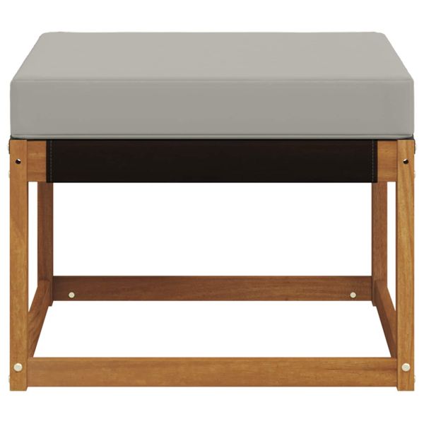 Външна табуретка Масивна акациева дървесина и текстилен плат