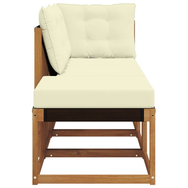 Външен модулен диван с възглавница 3 Брой Естествен