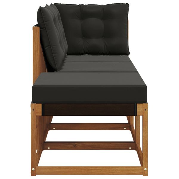 Външен модулен диван с възглавница 3 Брой Естествен