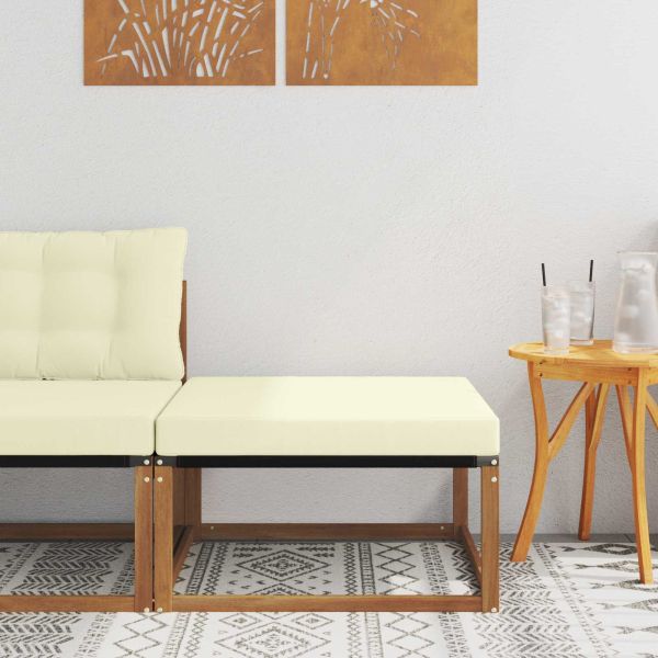 Външна табуретка Солидно акациево дърво Естествен