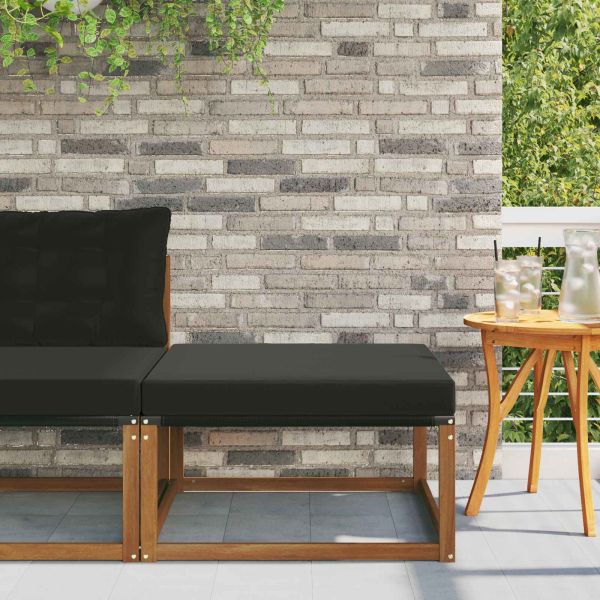 Външна табуретка Солидно акациево дърво Естествен