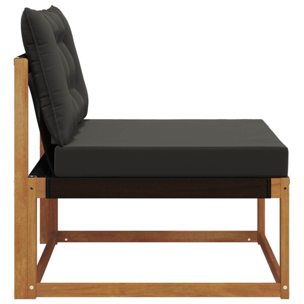 Среден диван за открито Солидно акациево дърво Естествен