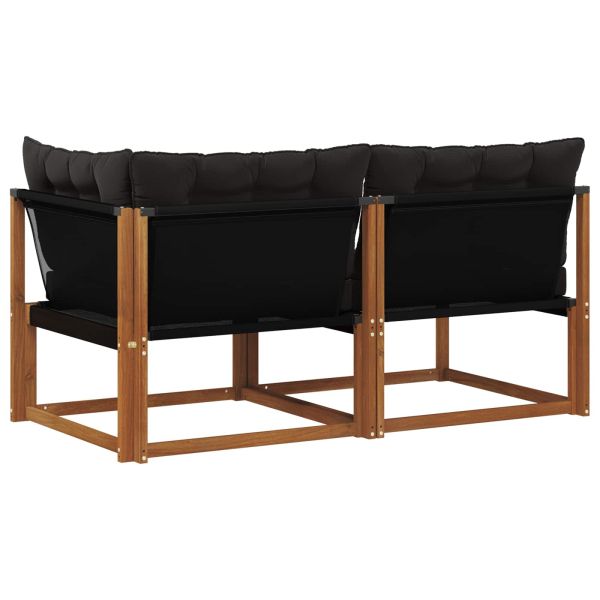 Външен среден и ъглов диван с възглавница 7 Брой Естествен