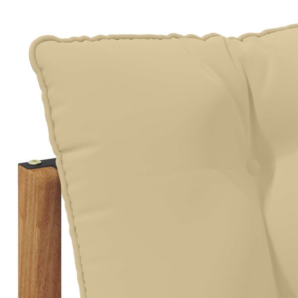 Външен среден и ъглов диван с възглавница 7 Брой Естествен