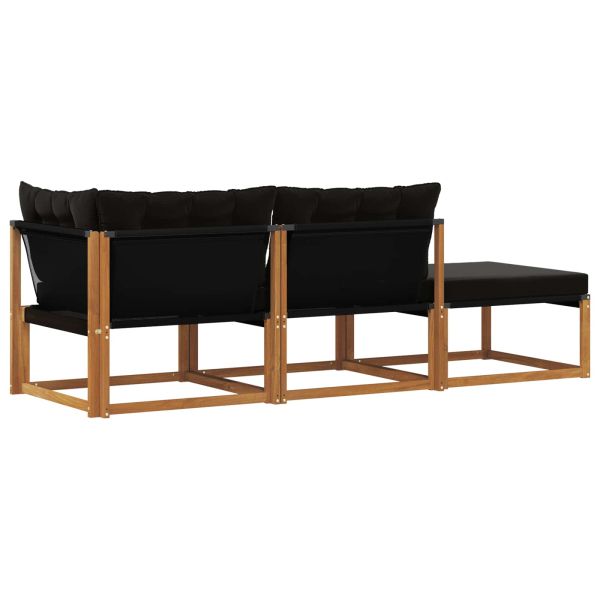 Модули за секционен диван за външно ползване 3 Брой Естествен