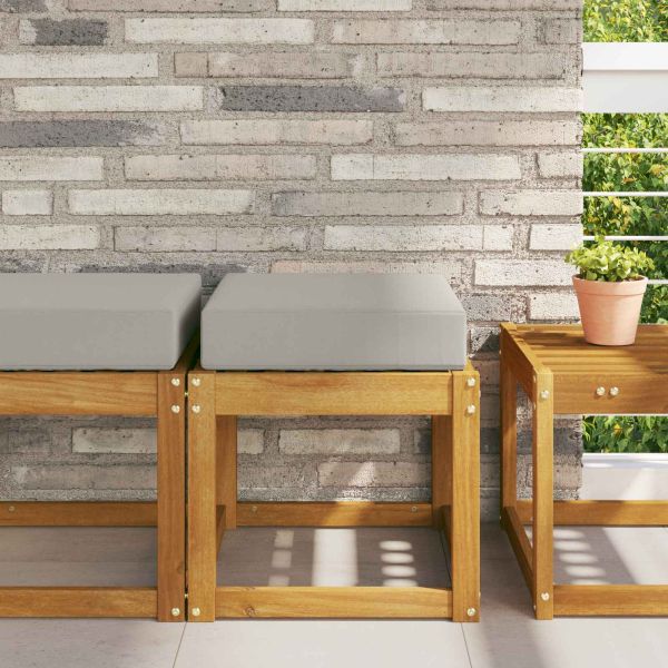 Възглавница за открито седалка Сив 40 x 40 x 8 см