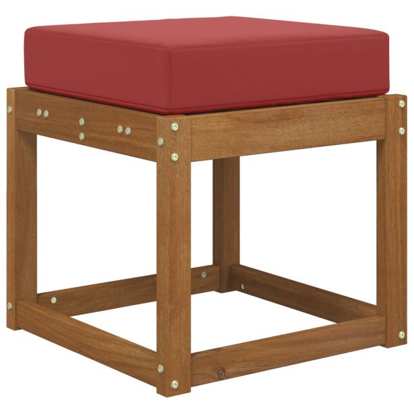 Възглавница за открито седалка виненочервен 40 x 40 x 8 см