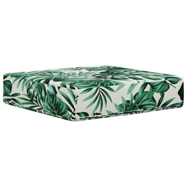 Възглавница за открито седалка Мотив с листа 40 x 40 x 8 см