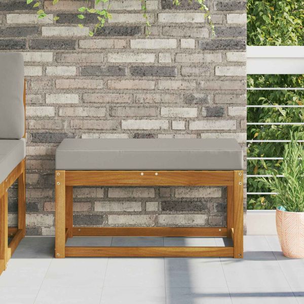 Възглавница за открито седалка Сив 80 x 40 x 8 cm