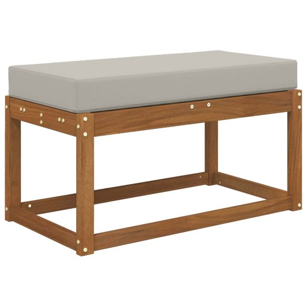 Възглавница за открито седалка Сив 80 x 40 x 8 cm