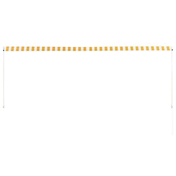 Сенник с падащо рамо, 350х150 см, жълто и бяло