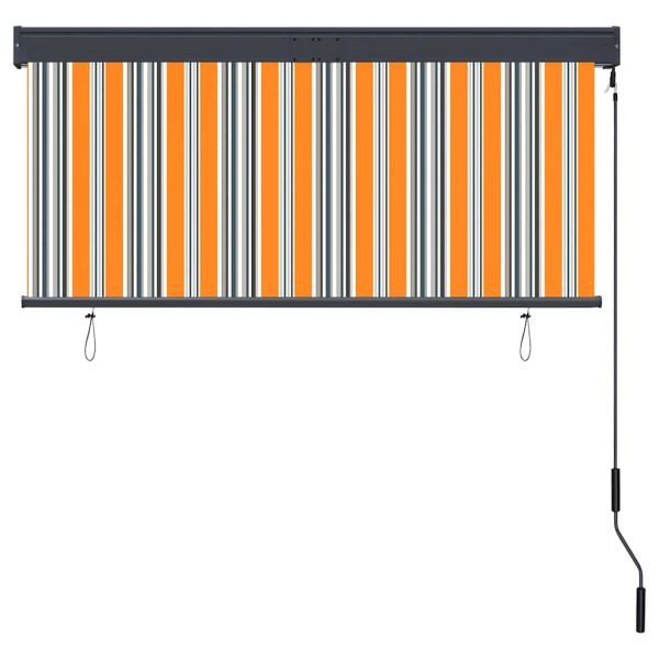 Външна ролетна щора, 140x250 см, жълто и синьо