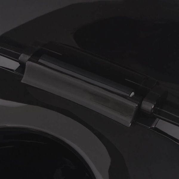 Окачена тоалетна чиния, със скрито казанче, керамична, черна