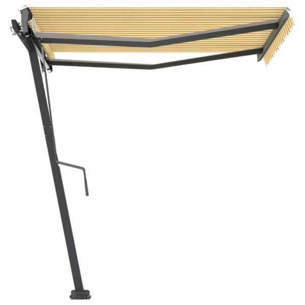 Свободностояща автоматична тента, 300x250 см, жълто/бяло